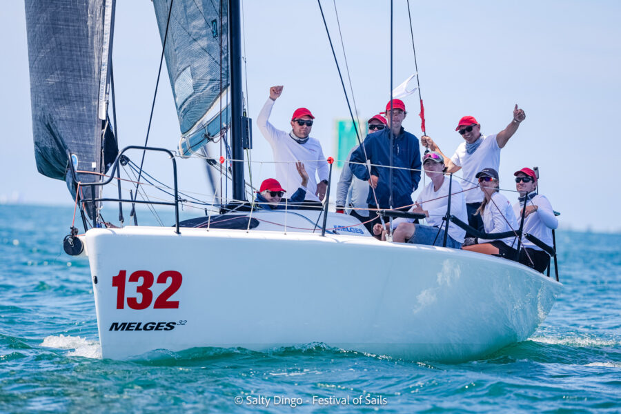 Phoenix cheering at the Festival of Sails Passage Race