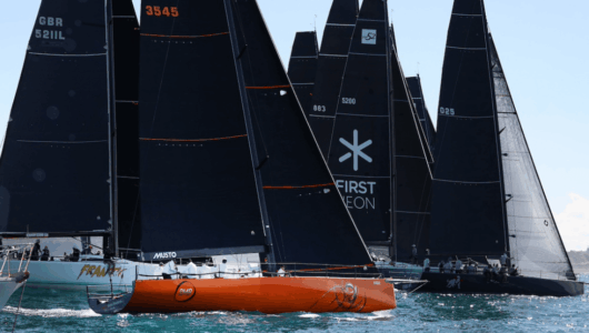 A photo of the fleet at the 2024 Australian Yachting Championship. Photo by Promocean Media.