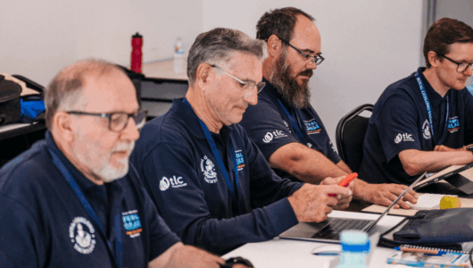 Race officials monitoring results and protests as part of race management and regatta services at Festival of Sails 2026.